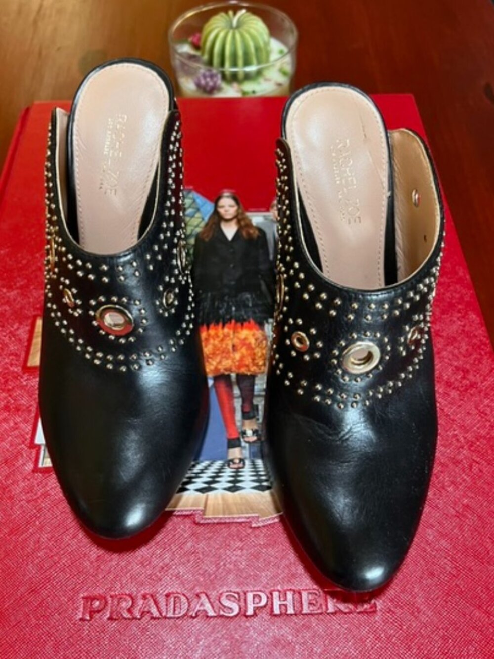 Rachel Zoe Ramona Embellished Mules EUC Sz 6.5